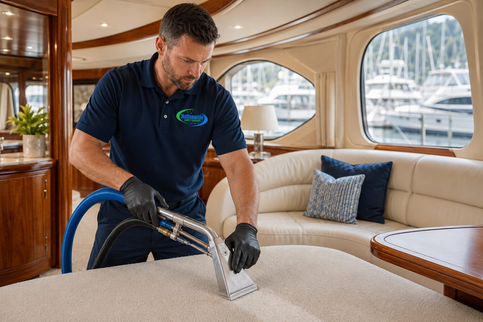Nationwide Carpet Cleaning on the job in Palm Beach County